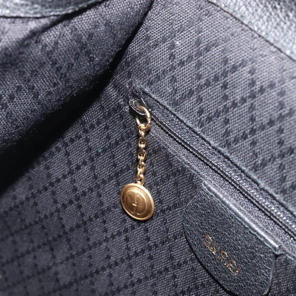GUCCI Bamboo Backpack Suede Black Gold 003 1705 0030 Auth BA16673