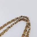 CHANEL Matelasse Chain Shoulder Bag Lamb Skin Beige Gold CC Auth BA16674-11
