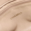 CHANEL Matelasse Chain Shoulder Bag Lamb Skin Beige Gold CC Auth BA16674-21