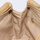 CHANEL Matelasse Chain Shoulder Bag Lamb Skin Beige Gold CC Auth BA16674-24
