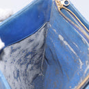 CHANEL Matelasse Chain Shoulder Bag Lamb Skin Blue Gold CC Auth BA16675-18