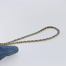 CHANEL Matelasse Chain Shoulder Bag Lamb Skin Blue Gold CC Auth BA16675-8