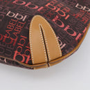 BURBERRY Blue Label Shoulder Bag Canvas Red Silver Auth BA16676-12