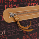 BURBERRY Blue Label Shoulder Bag Canvas Red Silver Auth BA16676-14