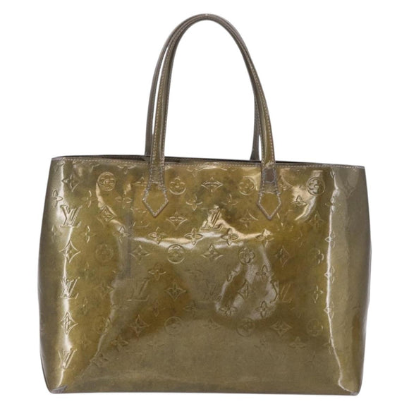 LOUIS VUITTON Monogram Vernis Wilshire PM Bag Gris Art Deco M91627 Auth BA16677