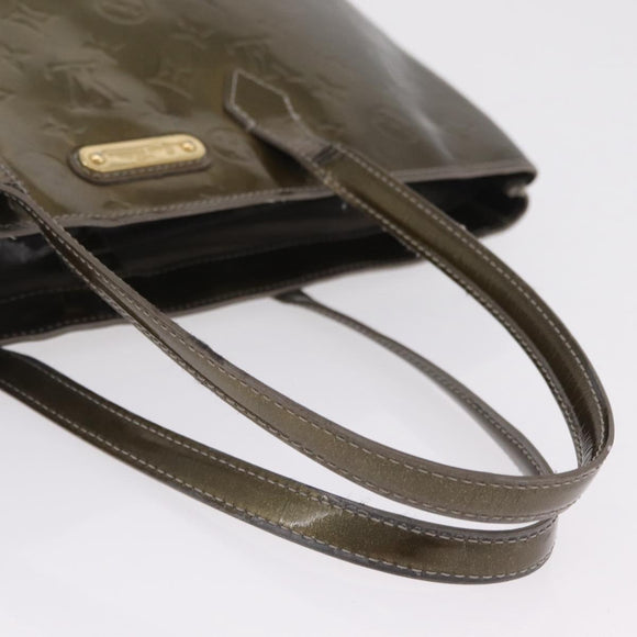 LOUIS VUITTON Monogram Vernis Wilshire PM Bag Gris Art Deco M91627 Auth BA16677