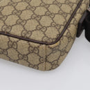 GUCCI GG Supreme Shoulder Bag PVC Beige Silver 122754 Auth BA16678-10