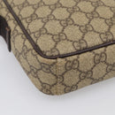 GUCCI GG Supreme Shoulder Bag PVC Beige Silver 122754 Auth BA16678-11