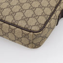 GUCCI GG Supreme Shoulder Bag PVC Beige Silver 122754 Auth BA16678-12