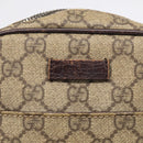GUCCI GG Supreme Shoulder Bag PVC Beige Silver 122754 Auth BA16678-15