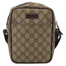 GUCCI GG Supreme Shoulder Bag PVC Beige Silver 122754 Auth BA16678-2