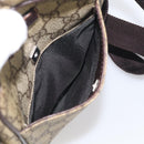 GUCCI GG Supreme Shoulder Bag PVC Beige Silver 122754 Auth BA16678-21