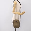 GUCCI GG Supreme Shoulder Bag PVC Beige Silver 122754 Auth BA16678-23