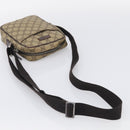 GUCCI GG Supreme Shoulder Bag PVC Beige Silver 122754 Auth BA16678-7