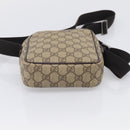 GUCCI GG Supreme Shoulder Bag PVC Beige Silver 122754 Auth BA16678-9