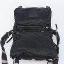 CHANEL Sports Line Shoulder Bag Nylon Black Silver CC Auth BA16680-19