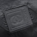 CHANEL Sports Line Shoulder Bag Nylon Black Silver CC Auth BA16680-20