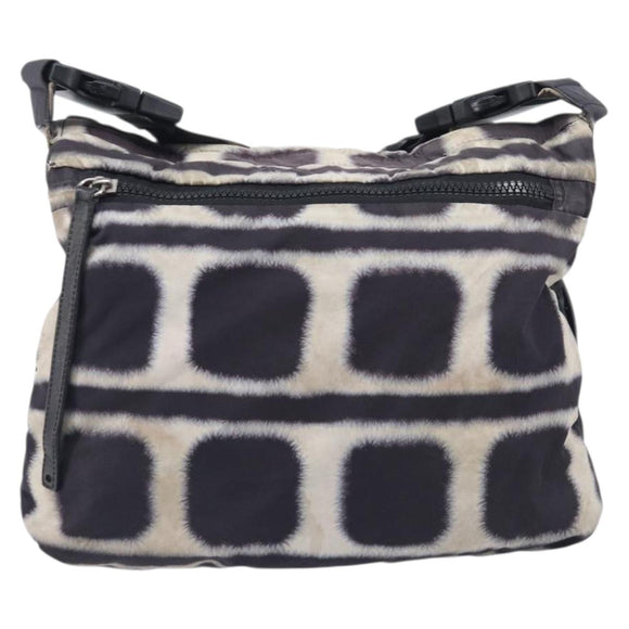 CHANEL Sports Line Shoulder Bag Nylon Black Silver CC Auth BA16680