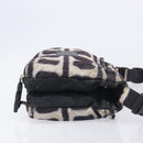 CHANEL Sports Line Shoulder Bag Nylon Black Silver CC Auth BA16680-6