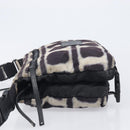CHANEL Sports Line Shoulder Bag Nylon Black Silver CC Auth BA16680-7