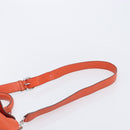 Salvatore Ferragamo Sofia Gancini Bag Leather 2way Orange Silver Auth BA16681A-10
