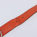 Salvatore Ferragamo Sofia Gancini Bag Leather 2way Orange Silver Auth BA16681A-11
