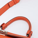 Salvatore Ferragamo Sofia Gancini Bag Leather 2way Orange Silver Auth BA16681A-8