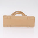Cartier Tote Bag Leather Beige Silver Auth BA16682V-10