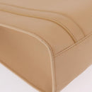 Cartier Tote Bag Leather Beige Silver Auth BA16682V-11
