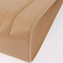 Cartier Tote Bag Leather Beige Silver Auth BA16682V-14
