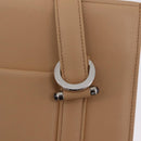 Cartier Tote Bag Leather Beige Silver Auth BA16682V-15