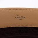 Cartier Tote Bag Leather Beige Silver Auth BA16682V-16