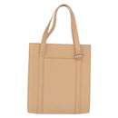 Cartier Tote Bag Leather Beige Silver Auth BA16682V-2