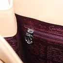 Cartier Tote Bag Leather Beige Silver Auth BA16682V-20