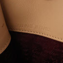 Cartier Tote Bag Leather Beige Silver Auth BA16682V-22