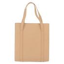 Cartier Tote Bag Leather Beige Silver Auth BA16682V-3