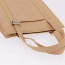 Cartier Tote Bag Leather Beige Silver Auth BA16682V-7