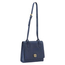 GIVENCHY Shoulder Bag Leather Navy Gold Auth BA16683A-1