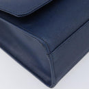 GIVENCHY Shoulder Bag Leather Navy Gold Auth BA16683A-11