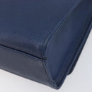 GIVENCHY Shoulder Bag Leather Navy Gold Auth BA16683A-12
