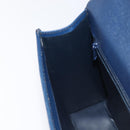 GIVENCHY Shoulder Bag Leather Navy Gold Auth BA16683A-19