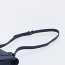 GIVENCHY Shoulder Bag Leather Navy Gold Auth BA16683A-8