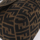 FENDI Zucca Canvas Mamma Baguette Shoulder Bag Brown Black Auth BA16684V-12