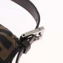 FENDI Zucca Canvas Mamma Baguette Shoulder Bag Brown Black Auth BA16684V-16