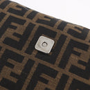 FENDI Zucca Canvas Mamma Baguette Shoulder Bag Brown Black Auth BA16684V-19