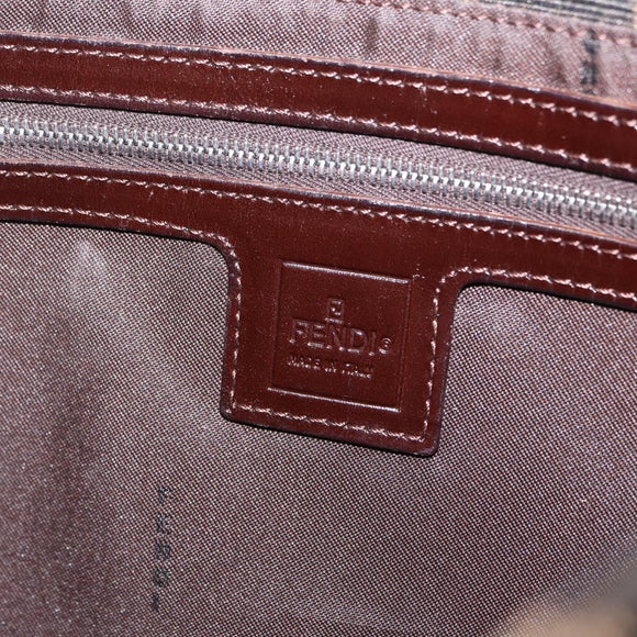 FENDI Zucca Canvas Mamma Baguette Shoulder Bag Brown Black Auth BA16684V