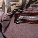 FENDI Zucca Canvas Mamma Baguette Shoulder Bag Brown Black Auth BA16684V-25