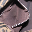 FENDI Zucca Canvas Mamma Baguette Shoulder Bag Brown Black Auth BA16684V-26