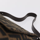 FENDI Zucca Canvas Mamma Baguette Shoulder Bag Brown Black Auth BA16684V-14