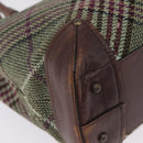 BURBERRY Tote Bag Wool Green Auth BA16686-14